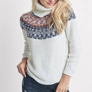 New Venus Fair Isle Turtleneck Sweater Size Large